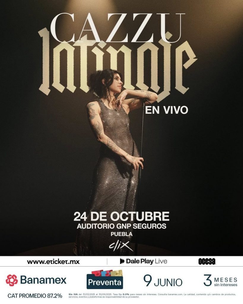 Cazzu como parte de los conciertos que llegan a Puebla este octubre 2025