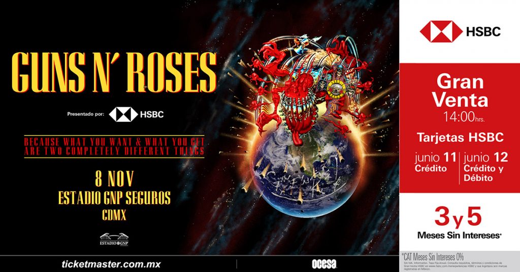 Guns N’ Roses en el Estadio GNP Seguros