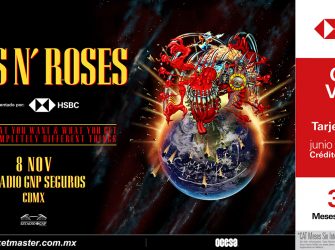 Guns N’ Roses llega al Estadio GNP este 8 de noviembre
