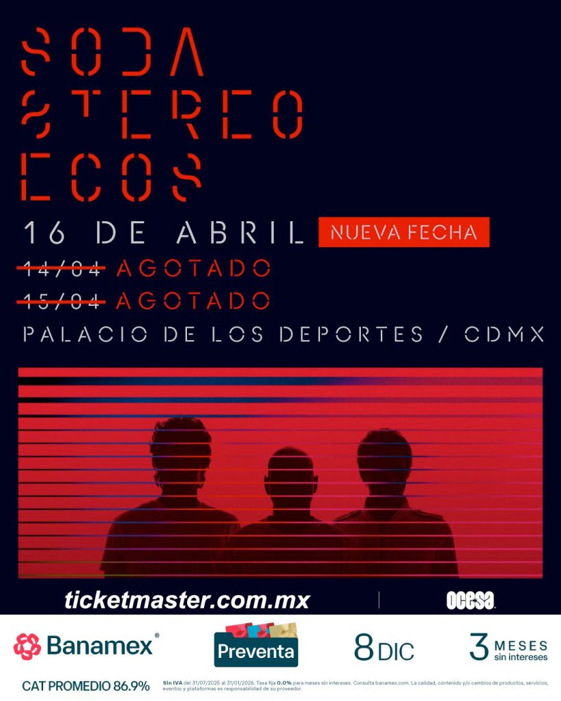 Soda Estereo Ecos en la CDMX con el Palacio